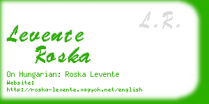 levente roska business card